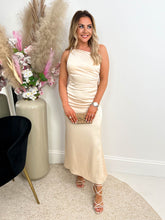 The Tilly - Champagne One Shoulder Maxi Dress